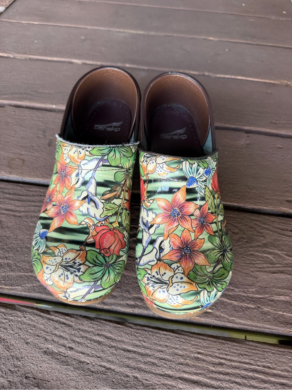 Dansko Floral Print Clogs | Women’s Size 40